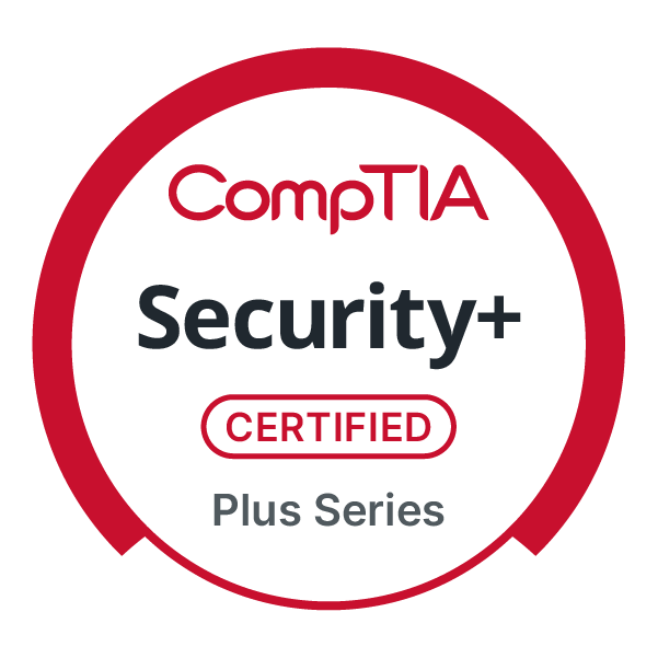 CompTIA Security+ certified badge